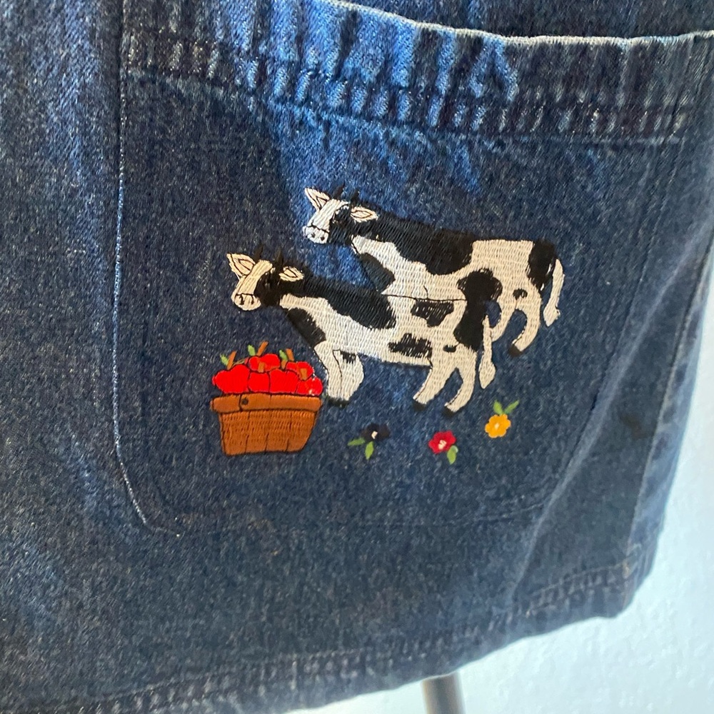 Vintage Farm Animals Embroidered Denim Oversized Jacket - Picture 4 of 8